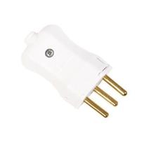 Plugue macho 3p+t10a/250v branco ref 9216 pluzie Plugue macho 3p+t10a/250v branco ref 9216 pluzie