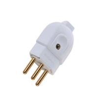 Plugue Macho Branco 2P+T de 10 Ampères e 250 Volts - 57402103 - TRAMONTINA Plugue Macho Branco 2P+T de 10 Ampères e 250 Volts - 57402103 - TRAMONTINA