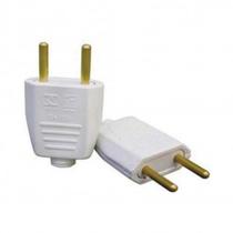 Plugue macho chato branco-2p-10a- tramontina