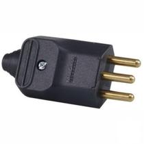 Plugue Macho Desmontavel Preto 2P+T 10A 180 Margirius