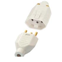 Plugue Macho e Femea 3 Pinos 10A Fame Cinza