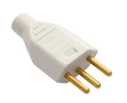 Plugue Macho Fame 2P+T 10A 250V Cinza Plugue Macho Fame 2P+T 10A 250V Cinza