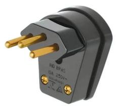 Plugue Macho Fame 2P+T 90 20A 250V Preto