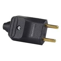 Plugue Macho Prensa Cabo 2P 10A Preto 250V MarGirius PLD11-2 Plugue Macho Prensa Cabo 2P 10A Preto 250V MarGirius PLD11-2