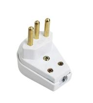 Plugue macho prensa cabo gigante 3p 20a 250v branco ilumi 1440 Plugue macho prensa cabo gigante 3p 20a 250v branco ilumi 1440