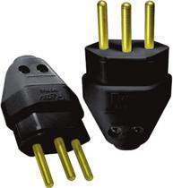 Plugue Macho Preto 20a 2P+T Maciço Radial 1501.135 Plugue Macho Preto 20a 2P+T Maciço Radial 1501.135