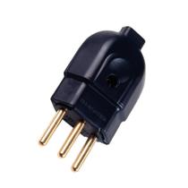 Plugue Macho Preto 2P+T de 10 Ampères e 250 Volts - 57403103 - TRAMONTINA Plugue Macho Preto 2P+T de 10 Ampères e 250 Volts - 57403103 - TRAMONTINA