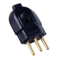 Plugue Macho Reto 2p+t 20a 250v Preto - Tramontina Plugue Macho Reto 2p+t 20a 250v Preto - Tramontina