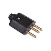 Plugue Macho Tomada 10A 3 Pinos 180 Preto MarGirius