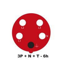 Plugue Movel Industrial 3P N T 63 A 380-415 Vca 6 H Tramontina