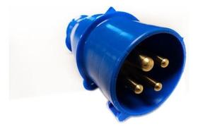 Plugue Newkon 3P+T 32A Azul - Steck N4279