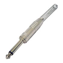 Plugue p-10 mono csr-207 níquel com mola para guitarra pm - pc / 5