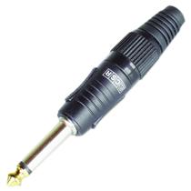 Plugue p-10 mono csr l-107bk plástico preto para guitarra pm - pc / 5