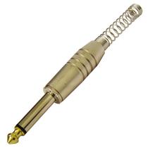Plugue P-10 Mono CSR SK-122 Ponta Dourada Metal com Mola