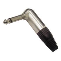 Plugue P-10 Tipo L CSR-203 Niquel Preto para Guitarra PM