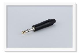 Plugue P10 Stereo Profissional Preto Banhado Ouro Hj019 Hjh Plugue P10 Stereo Profissional Preto Banhado Ouro Hj019 Hjh