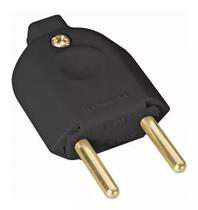 Plugue Pino Macho 2p 10a 250v Preto Tramontina 57403002