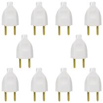 Plugue Pino Macho 2p 10A Oco Com Inmetro Branco Plugue Pino Macho 2p 10A Oco Com Inmetro Branco