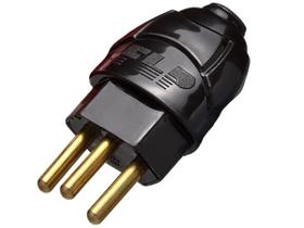 Plugue Pino Macho 2p+t 10A Preto Nbr Com Inmetro Plugue Pino Macho 2p+t 10A Preto Nbr Com Inmetro