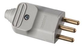 Plugue Pino Tomada Macho Cinza 3 Pinos 20a Margirius Pld2-3