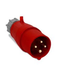 Plugue Polarizado 3P+T IP44 380Vca 32A - 6Hs Vermelho