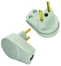 Plugue Prensa Cabo Cinza 10a 2 Pólos Maciço Radial 1801.149