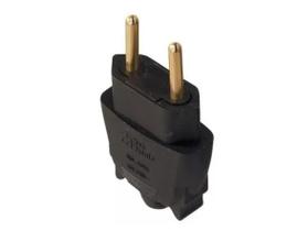 Plugue Preto 2P Nbr 10A 250V Mectronic