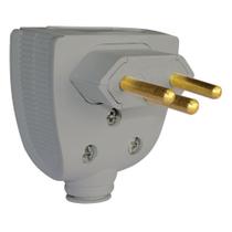 Plugue Profissional Reforçado 2P+T 10 Ampères Cinza - 615872 - PIAL Plugue Profissional Reforçado 2P+T 10 Ampères Cinza - 615872 - PIAL