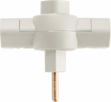 Plugue T 2P 10A 250V~ cor cinza Plugue T 2P 10A 250V~ cor cinza