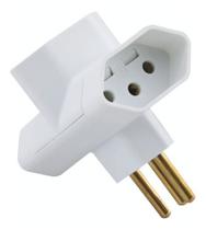 Plugue T 2P+T 10 A 250 V Branco Tramontina 57400080 Plugue T 2P+T 10 A 250 V Branco Tramontina 57400080