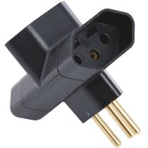 Plugue T 2P+T 10 A 250 V Preto - 57400181 - TRAMONTINA