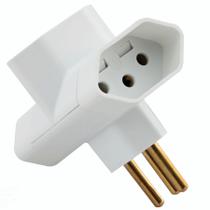 Plugue T 2P+T 10 A 250 V Tramontina Branco