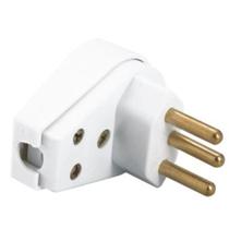 Plugue Tomada Angular Macho 2p+t 10A 250V Branco TRAMONTINA