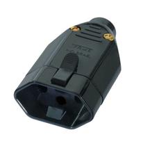 Plugue Tomada Fêmea 2p+t 20a Preto - Fame