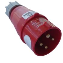 Plugue Tomada Industrial 024 3P+T 6H 380VAC 32A Vermelho IP44 Plugue Tomada Industrial 024 3P+T 6H 380VAC 32A Vermelho IP44