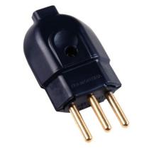 Plugue Tomada Macho 2P+T 20A 250V Preto TRAMONTINA Plugue Tomada Macho 2P+T 20A 250V Preto TRAMONTINA