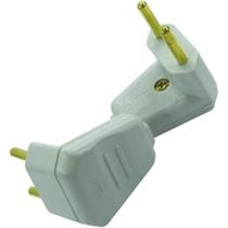 Plugue Triângular Cinza 10a 2 Pólos Maciços Radial