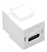 Plugue Usb-c Type-c Branco Keystone Para Painel Branco Plugue Usb-c Type-c Branco Keystone Para Painel Branco