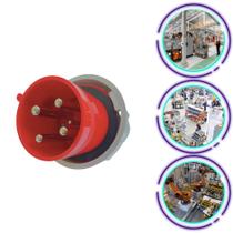 Plugue vermelho 3p+t 63a 380/440v 6h ip67