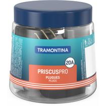 Plugues angular 2P T 20A 250V~ cores preto e branco - embalagem em pote pequeno Plugues angular 2P T 20A 250V~ cores preto e branco - embalagem em pote pequeno