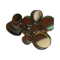 Plugues De Expansão Para Orelha Em Vidro Nas Cores Café, Rosa, Roxo E Verde, Joias Sólidas Para