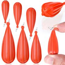 Plugues de prática de pesca Skylety 6, tamanhos mistos, laranja para crianças Plugues de prática de pesca Skylety 6, tamanhos mistos, laranja para crianças