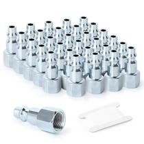 Plugues pneumáticos GASHER Plugue de ar fêmea NPT de 1/4 de polegada (pacote com 10)