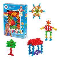 Plukt! Brinquedo Com 100 Peças Estreladas Para Montar Criatividade Educativo - Paki Toys