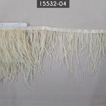 Pluma de Avestruz 100% 1mt x 13CM Largura Bege Pluma de Avestruz 100% 1mt x 13CM Largura Bege