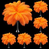 Plumas de Avestruz Berlune 150 piezas naturales 30-35 cm Naranja