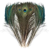 Plumas de pavo real THARAHT 24 piezas naturales largas de 40-45 cm para manualidades Plumas de pavo real THARAHT 24 piezas naturales largas de 40-45 cm para manualidades