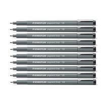 Plumón de Línea Fina STAEDTLER Pigment Liner 308 Negro 1.0mm - Paquete de 10 Plumón de Línea Fina STAEDTLER Pigment Liner 308 Negro 1.0mm - Paquete de 10