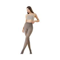 Plus size cintura alta grosso quente inverno meia-calça elástica de pelúcia sexy translúcido