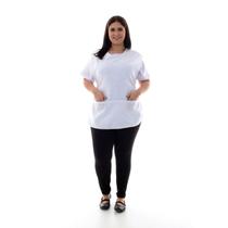 Plus Size - Kit com 2 Conjuntos de Calça Legging, Camiseta e Bata para Copeira, Arrumadeira, Faxineira, Babá